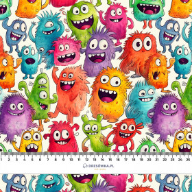 FUNNY MONSTERS WZ. 3 - tkanina bawełniana