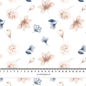 RETRO FLOWERS WZ. 6 - tkanina wiskozowa