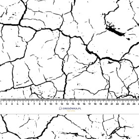 SPĘKANA ZIEMIA (czarna)  - tkanina wodoodporna