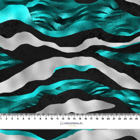 ZEBRA / szmaragd-silver- single jersey z elastanem ITY