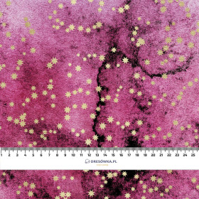 ZŁOTE GWIAZDY wz. 1 / AKWARELOWY MARMUR - single jersey z elastanem 