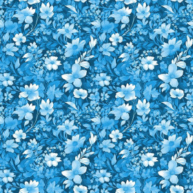 TRANQUIL BLUE / FLOWERS - ortalion PUMI