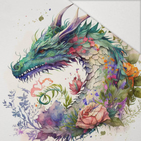 WATERCOLOR DRAGON - PANEL (75cm x 80cm) Hydrofobowa dzianina drapana 