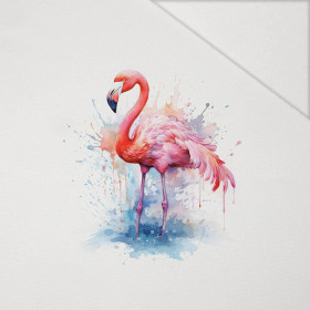 WATERCOLOR FLAMINGO - PANEL (75cm x 80cm) Hydrofobowa dzianina drapana 