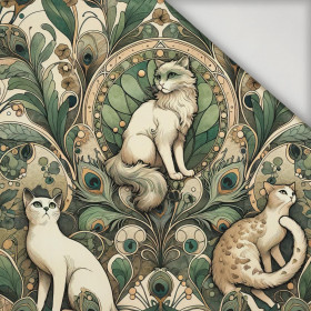 ART NOUVEAU CATS & FLOWERS WZ. 1 - lycra 300g