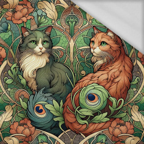 ART NOUVEAU CATS & FLOWERS WZ. 3 - Thermo lycra