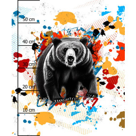 BEAR / SPECKS - panel (60cm x 50cm) dzianina pętelkowa