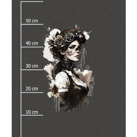 STEAMPUNK WOMEN - PANEL (60cm x 50cm) dzianina drapana z elastanem ITY