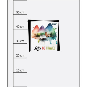 LET'S GO TRAVEL - PANEL (60cm x 50cm) tkanina wodoodporna