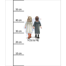YOU & ME / girls - panel (60cm x 50cm) dzianina pętelkowa