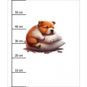 SLEEPING DOG - PANEL (60cm x 50cm) tkanina bawełniana