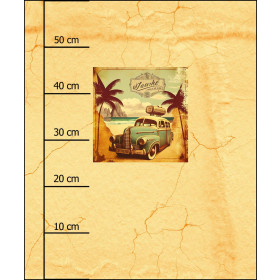 TRAVEL TIME WZ. 10 - PANEL (60cm x 50cm) tkanina bawełniana
