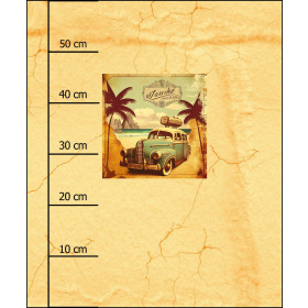 TRAVEL TIME WZ. 10 - PANEL (60cm x 50cm) dzianina drapana z elastanem ITY