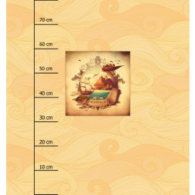 TRAVEL TIME WZ. 11 - PANEL (75cm x 80cm) dzianina drapana z elastanem ITY