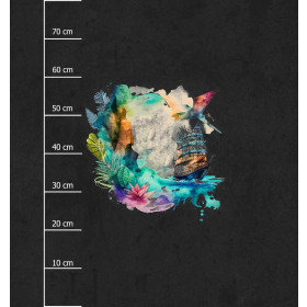 TRAVEL TIME WZ. 5 - PANEL (75cm x 80cm) tkanina wodoodporna