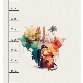 TRAVEL TIME WZ. 6 - panel (75cm x 80cm) SINGLE JERSEY