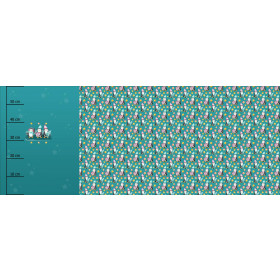 PRZYJACIELE PINGWINY WZ. 2 / morski (ŚWIĄTECZNE PINGWINY) - PANEL PANORAMICZNY (60 x 155cm)