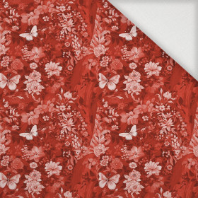 LUSCIOUS RED / FLOWERS - Tkanina na obrusy