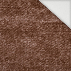 PRZECIERANY JEANS (brązowy) - Tkanina na obrusy