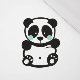 PANDA / MIĘTA ROZMIAR "M" 50x60 cm - biała (Przód) - PANEL SINGLE JERSEY