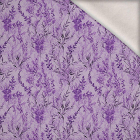 DIGITAL LAVENDER / FLOWERS - dzianina drapana z elastanem ITY