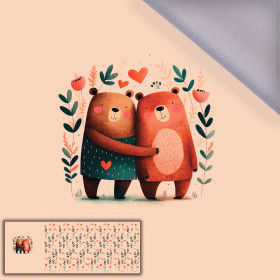 BEARS IN LOVE 3 - panel panoramiczny softshell (60cm x 155cm)