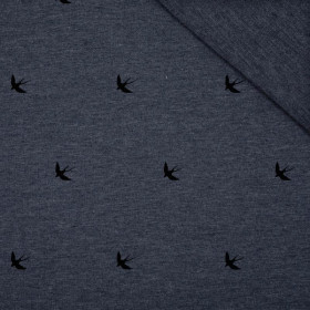 JASKÓŁKI (MINIMAL)  / jeans - dzianina pętelkowa