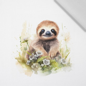 WATERCOLOR SLOTH - PANEL (60cm x 50cm) tkanina bawełniana