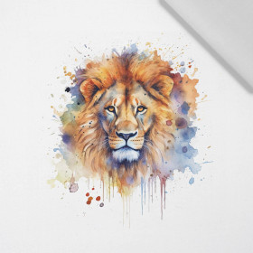 WATERCOLOR LION - panel (75cm x 80cm) tkanina bawełniana