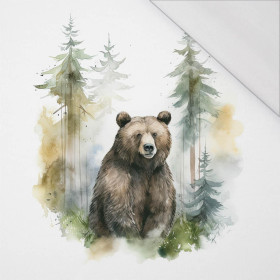 WATERCOLOR BEAR - panel (75cm x 80cm) SINGLE JERSEY