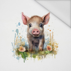 WATERCOLOR PIGGY - PANEL (60cm x 50cm) tkanina wodoodporna