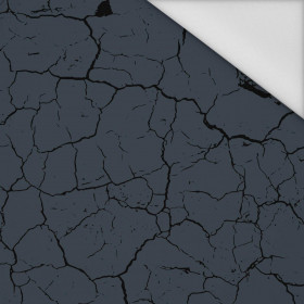 GRAFITOWA SPĘKANA ZIEMIA (czarna)  - tkanina wodoodporna