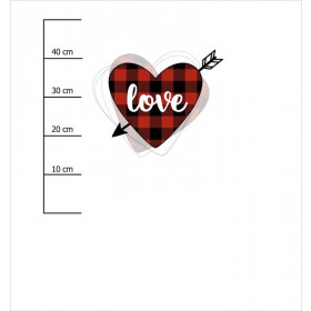 SERCE LOVE / strzała (BE MY VALENTINE) - panel 75cm x 80cm