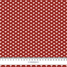 SERDUSZKA / czerwony (WALENTYNKOWE SERCA) - single jersey z elastanem 