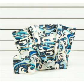 Torba XL z saszetką 2 w 1 - BATIK wz. 1 / classic blue - zestaw do uszycia
