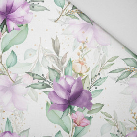 FIOLETOWE MAGNOLIE - Tkanina bambusowa 170g