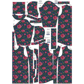 PARKA DAMSKA (ANNA) - FLOWERS 3D WZ. 10 -  zestaw do uszycia