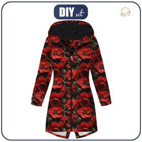 PARKA DAMSKA (ANNA) - FLOWERS 3D WZ. 7 -  zestaw do uszycia