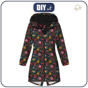 PARKA DAMSKA (ANNA) - FLOWERS 3D WZ. 9 -  zestaw do uszycia
