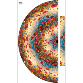 Panel na spódnicę z półkoła "MAXI" - Flowers wz.34