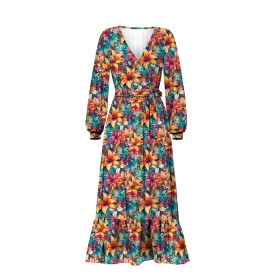 FLOWERS WZ.41 - dresówka pętelkowa