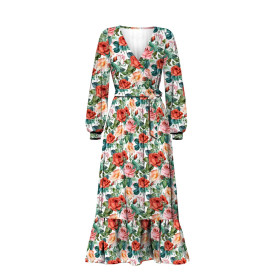 FLOWERS WZ.45 - dresówka pętelkowa