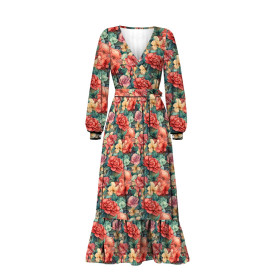 FLOWERS WZ.50 - dresówka pętelkowa