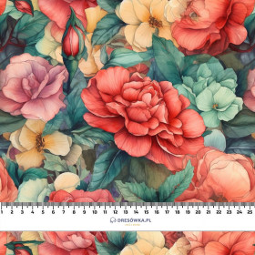 FLOWERS WZ.50 - dresówka pętelkowa