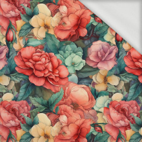 FLOWERS WZ.50 - dresówka pętelkowa