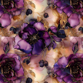 FLOWERS wz.61 - dresówka pętelkowa