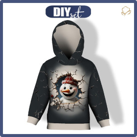 DZIECIĘCA BLUZA Z KAPTUREM (ALEX) - HAPPY SNOWMAN - zestaw do uszycia