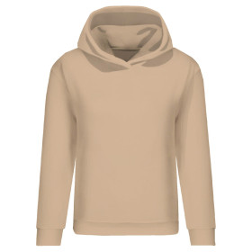 BLUZA DAMSKA (POLA) CLASSIC Z KAPTUREM - HAZELNUT / beż -  dzianina pętelkowa