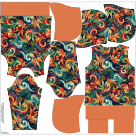 BLUZA DAMSKA (POLA) CLASSIC Z KAPTUREM - Hemp leaves WZ. 1 - zestaw do uszycia