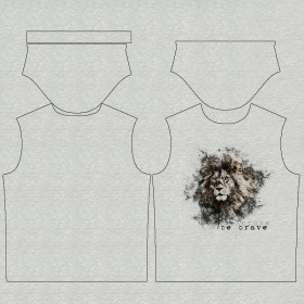 T-SHIRT MĘSKI - BE BRAVE (BE YOURSELF) / M-01 melanż jasnoszary - single jersey